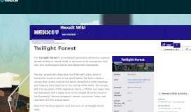 
							         Twilight Forest | Hexxit Wiki | FANDOM powered by Wikia								  
							    