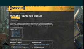 
							         Twilight Highlands quests | WoWWiki | FANDOM powered by Wikia								  
							    