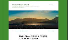 
							         TWIN FLAME UNION PORTAL – 12.21.16 – DIVINE FEMININE AND ...								  
							    