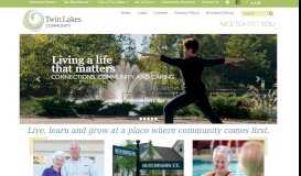 
							         Twin Lakes Community | Retirement Community Burlington								  
							    