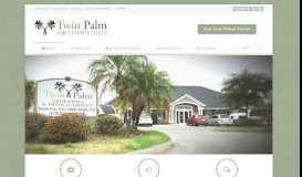 
							         Twin Palm Orthopedics: Home Page								  
							    