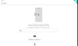 
							         Two Factor Auth List								  
							    