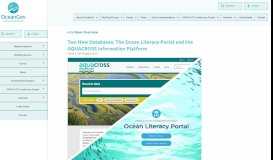 
							         Two New Databases: The Ocean Literacy Portal and the ...								  
							    