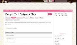 
							         Two Saiyans Play / Funny - TV Tropes								  
							    