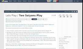 
							         Two Saiyans Play (Lets Play) - TV Tropes								  
							    