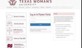 
							         TWU Portal - Texas Woman's University								  
							    