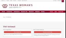 
							         TWU Webmail - Texas Woman's University								  
							    