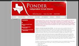 
							         txConnect Parent Portal / Welcome - Ponder ISD								  
							    