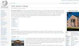 
							         Tyler Junior College - Wikipedia								  
							    
