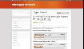 
							         'Type Ahead' Style Searching through Portals in FileMaker Pro ...								  
							    