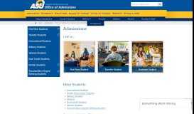
							         Types of Admission at Angelo State University								  
							    