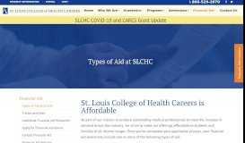 
							         Types of Aid at SLCHC - St. Louis College of Health Careers								  
							    