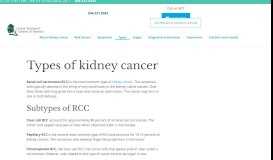 
							         Types of Kidney Cancer: Common, Rare and More Varieties | CTCA								  
							    