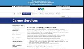
							         Types of Training/Education - HRA - NYC.gov								  
							    