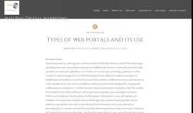 
							         Types of web portals and its use – Mad Bug Digital Marketing								  
							    