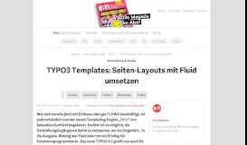 
							         TYPO3 Templates: Seiten-Layouts mit Fluid umsetzen | t3n – digital ...								  
							    
