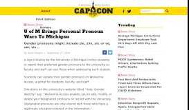
							         U of M Brings Personal Pronoun Wars To Michigan – Michigan Capitol ...								  
							    