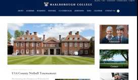 
							         U14 & U16 Netball Tournament - Marlborough College								  
							    