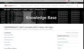 
							         U2000WebLCT start normally but it does not login- Huawei								  
							    
