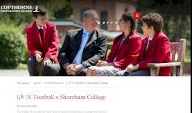 
							         U9 'A' Football v Shoreham College | Copthorne Prep School								  
							    