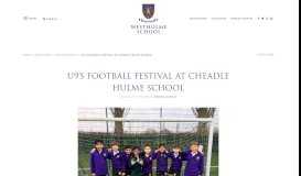 
							         U9's Football Festival at Cheadle Hulme School - Westholme School								  
							    