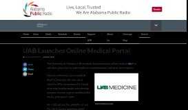 
							         UAB Launches Online Medical Portal | Alabama Public Radio								  
							    