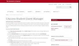 
							         UAccess Student Guest Manager | Information Technology | University ...								  
							    