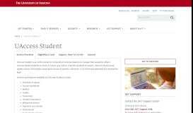 
							         UAccess Student | Information Technology | University of Arizona								  
							    