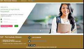 
							         UAF - Online Admission Portal								  
							    