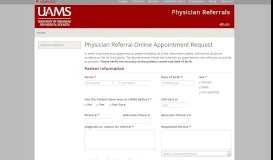 
							         UAMS Physician Referrals								  
							    