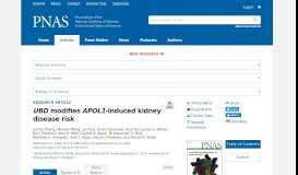 
							         UBD modifies APOL1-induced kidney disease risk | PNAS								  
							    