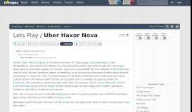 
							         Uber Haxor Nova (Lets Play) - TV Tropes								  
							    