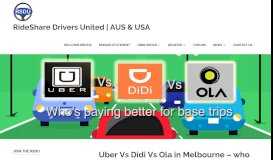 
							         Uber Vs Didi Vs Ola in Melbourne – who pays better for base rate trips ...								  
							    