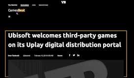 
							         Ubisoft welcomes third-party games on its Uplay digital distribution portal								  
							    