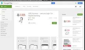 
							         UBS Access – secure login for digital banking - Apps on ...								  
							    