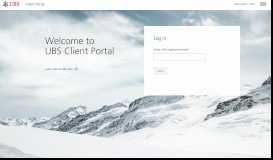 
							         UBS Client Portal								  
							    