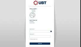 
							         UBT: Customer Login								  
							    