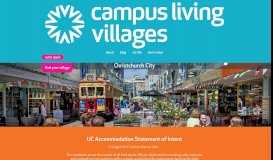 
							         UC Accommodation in Christchurch | Campus Living Villages								  
							    