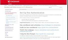 
							         UC Accounts: Duo Authentication, Email, ILLiad, RefWorks ...								  
							    
