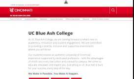 
							         UC Blue Ash College | University of Cincinnati								  
							    