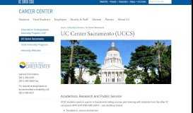 
							         UC Center Sacramento (UCCS) - UCSC Career Center - UC Santa Cruz								  
							    
