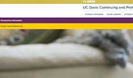 
							         UC Davis Continuing and Professional Education								  
							    