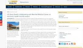 
							         UC Davis Health collaborating with Marshall Medical Center on ...								  
							    