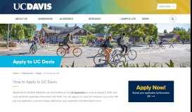 
							         UC Davis Undergraduate Admissions Application | UC Davis								  
							    
