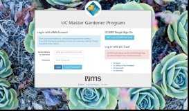 
							         UC Master Gardener Program VMS - Login Page								  
							    