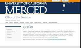 
							         UC Online | Office of the Registrar								  
							    
