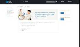 
							         UC Portal | End User Self Help - AT&T Business								  
							    