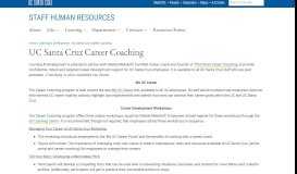 
							         UC Santa Cruz Career Coaching - Staff Human Resources								  
							    