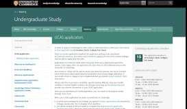 
							         UCAS application | Undergraduate Study								  
							    