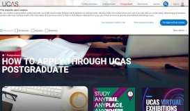 
							         UCAS Postgraduate Application - How To Apply | UCAS								  
							    